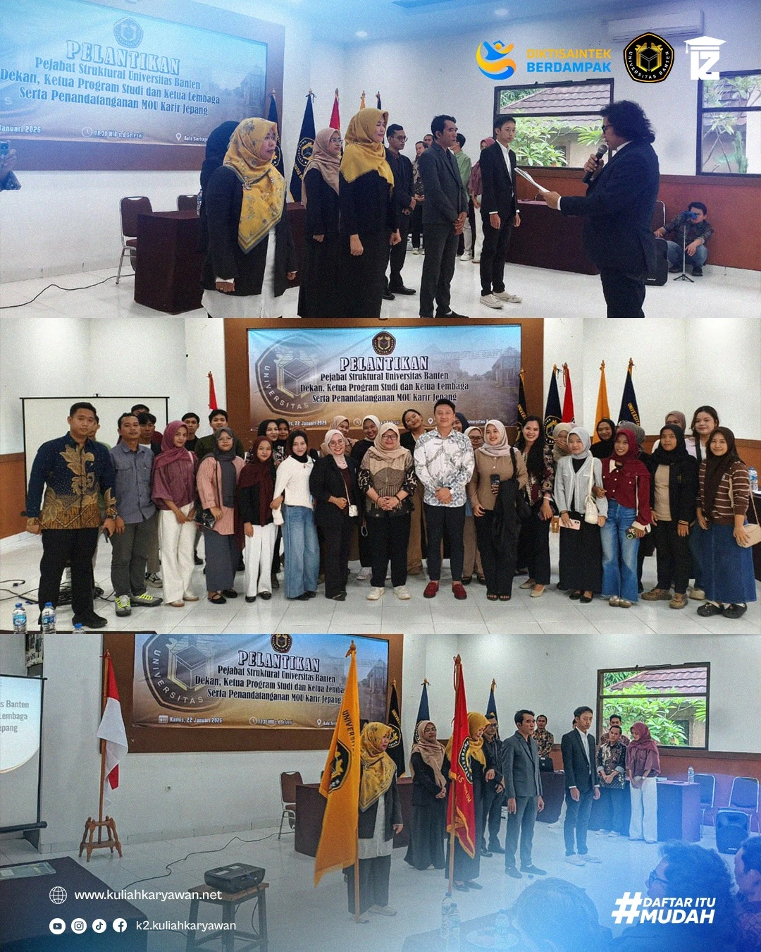 PELANTIKAN PIMPINAN DAN STRUKTURAL BARU KAMPUS UNIVERSITAS BANTEN